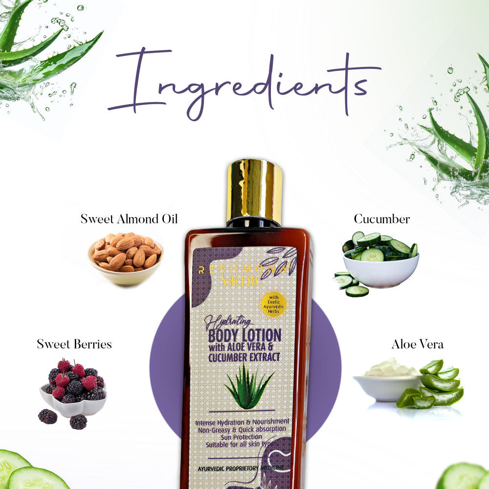 RESHMONA Vedic Hydrating Body Lotion With Aloevera And Cucumber Extract
