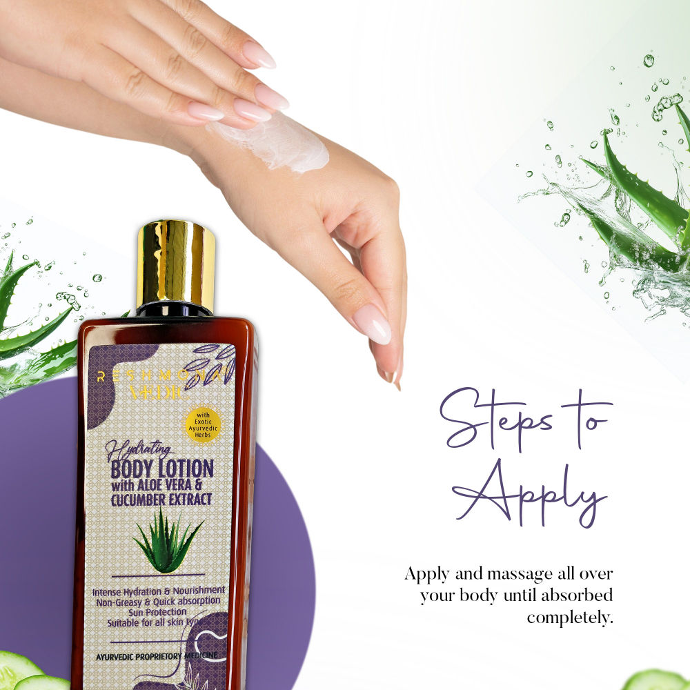 RESHMONA Vedic Hydrating Body Lotion With Aloevera And Cucumber Extract