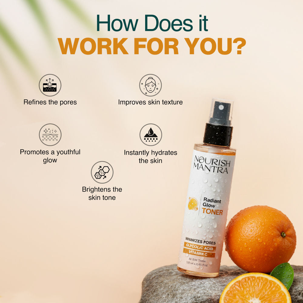 Nourish Mantra Radiant Glow Toner for Glowing Skin & Pore Tightening