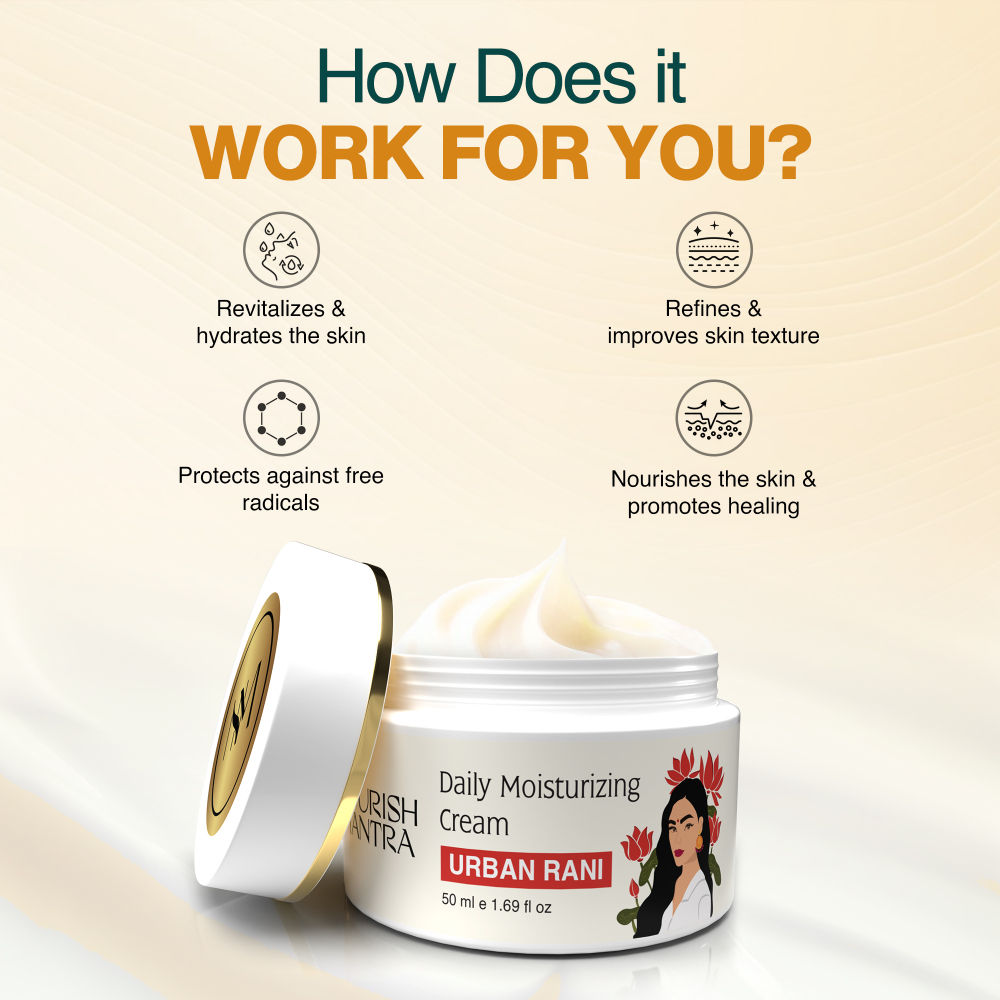 Nourish Mantra Urban Rani Daily Moisturizing Cream for Smooth & Dewy Skin