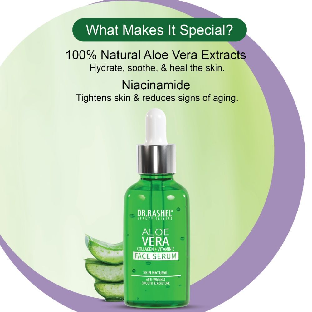 DR. RASHEL Aloe Vera Face Serum Hydrating, Soothing & Skin-Nourishing Formula