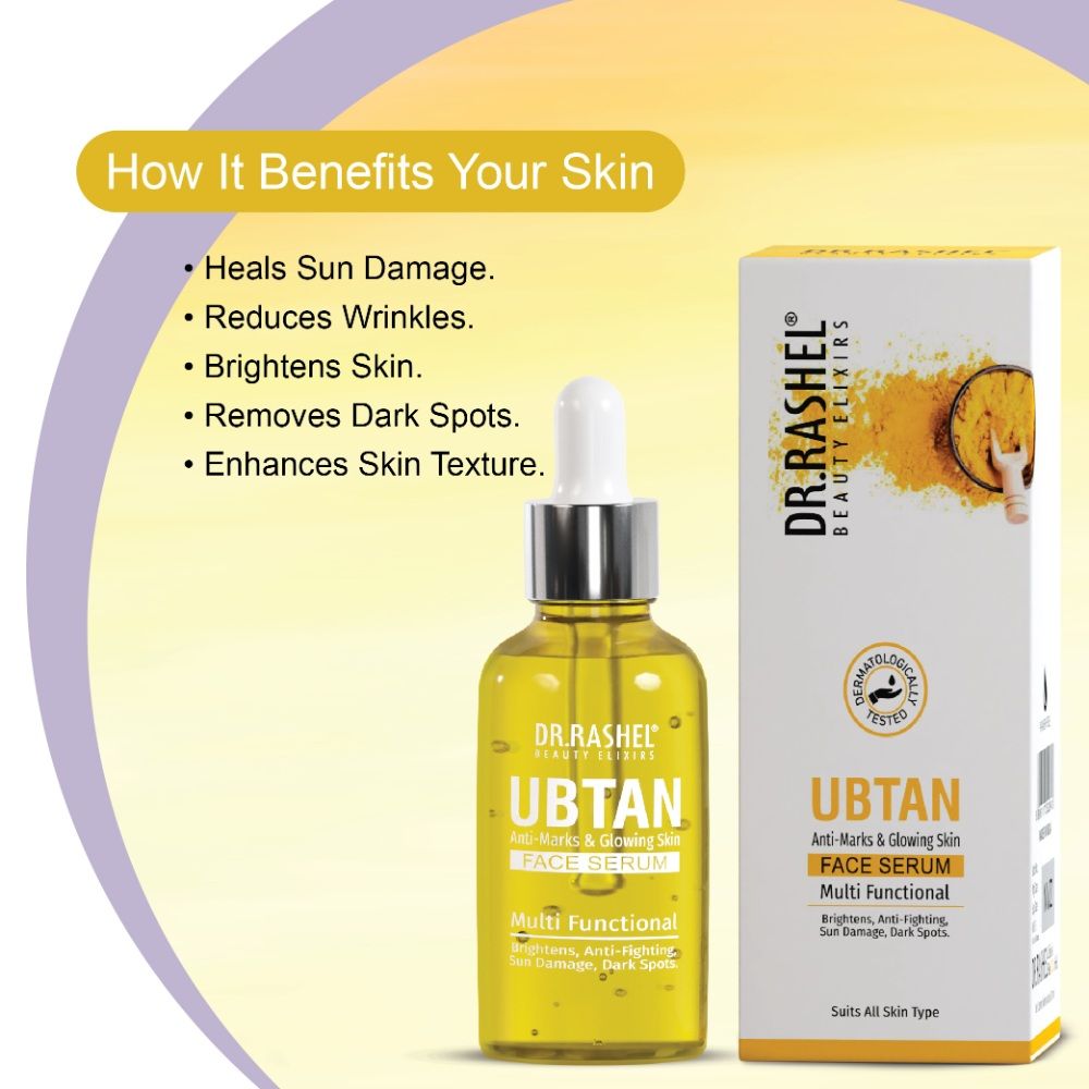 DR. RASHEL Ubtan Face Serum Brightens, Reduces Sun Tan & Enhances Skin Texture