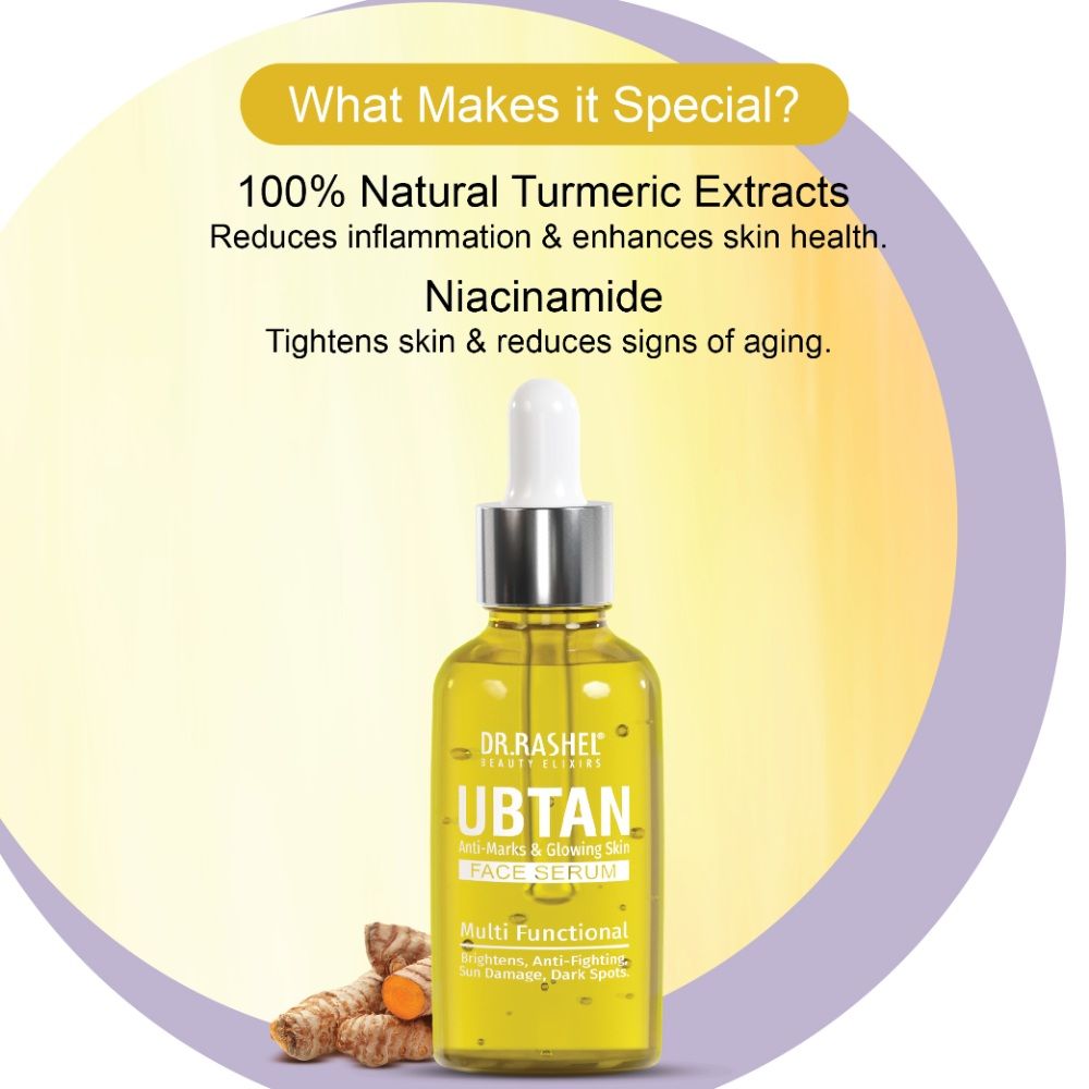 DR. RASHEL Ubtan Face Serum Brightens, Reduces Sun Tan & Enhances Skin Texture