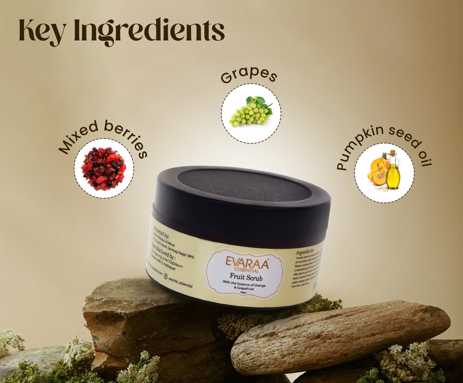 EVARAA ESSENTIAL Fruit Scrub