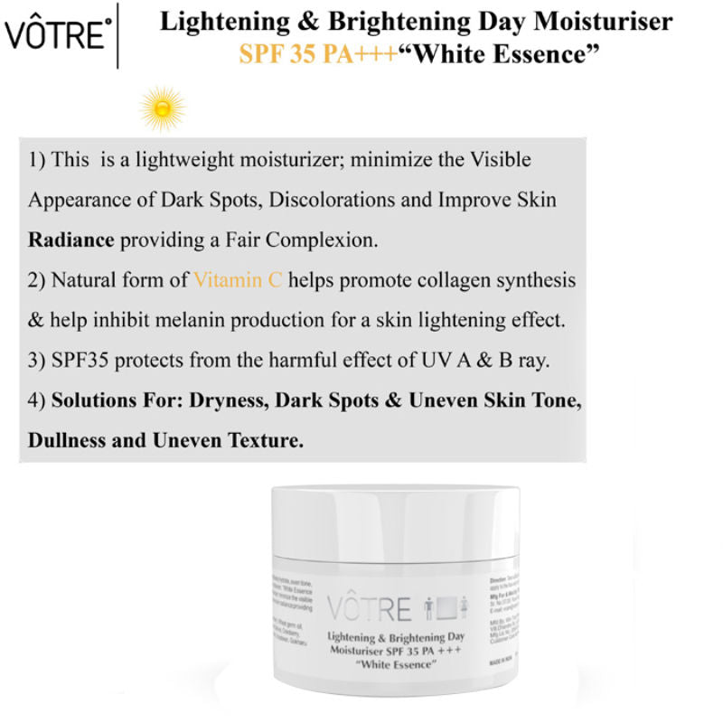 Votre Lightening & Brightening Day Moisturiser SPF 35 PA +++ - White Essence
