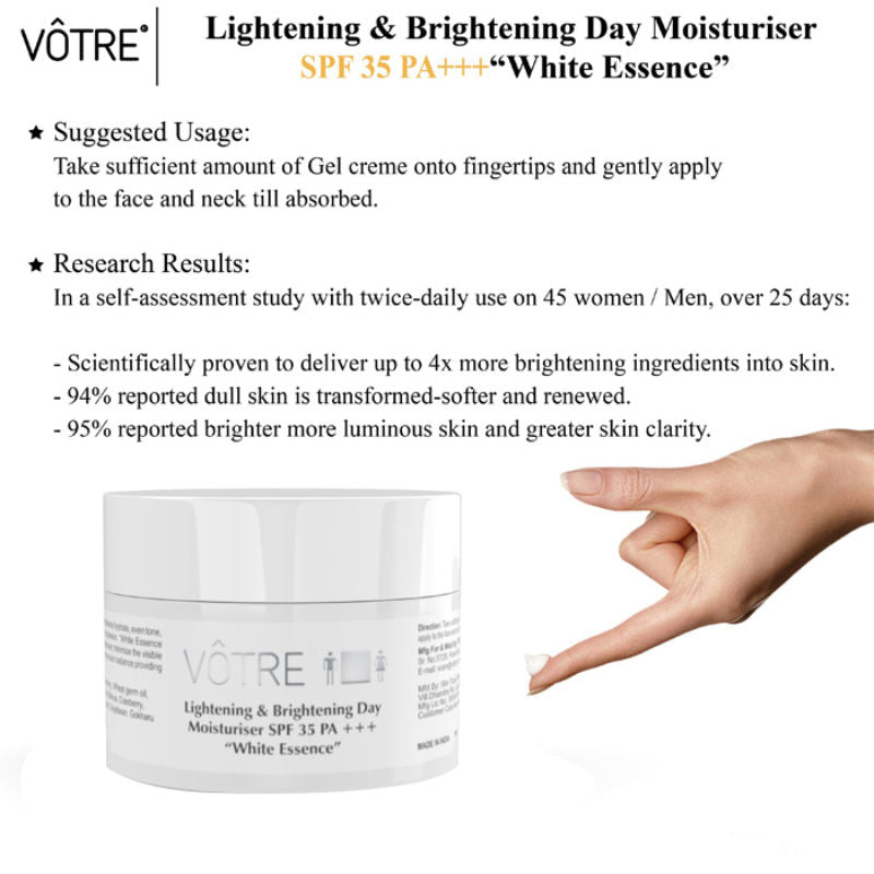Votre Lightening & Brightening Day Moisturiser SPF 35 PA +++ - White Essence
