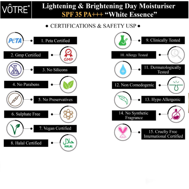 Votre Lightening & Brightening Day Moisturiser SPF 35 PA +++ - White Essence