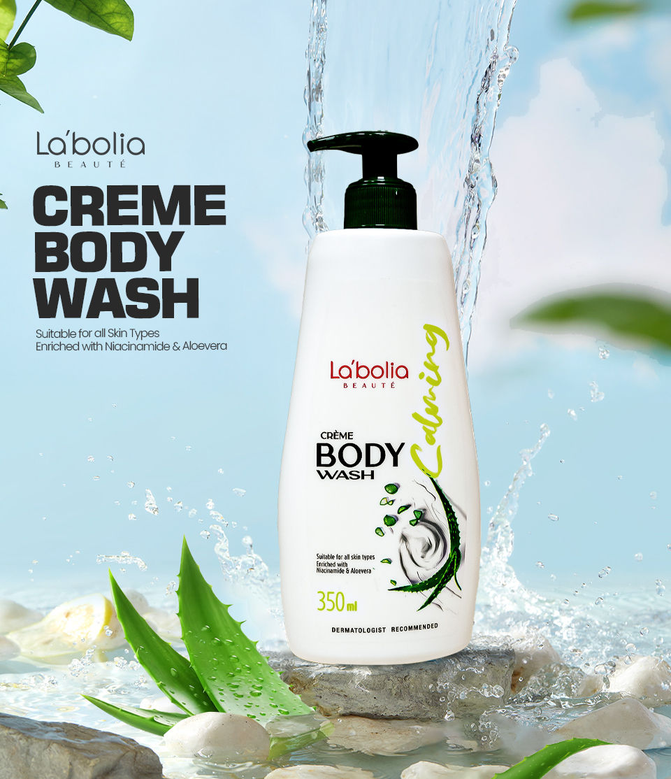 Labolia Beaute Crème & Aloe Vera Body Wash - Prevents Body Acne - Shower Gel, Pack Of 1