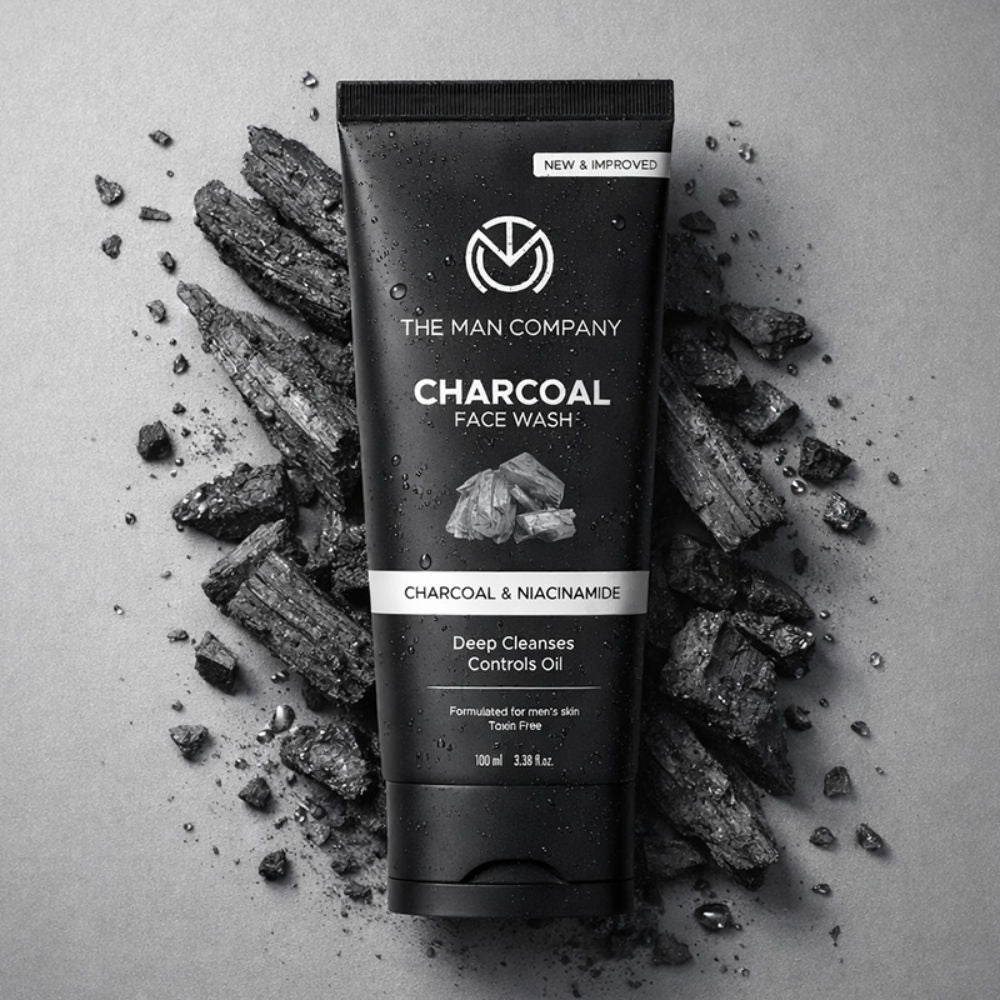 The Man Company Activated Charcoal Face Wash for Purifying Skin & Removes Excess Oil