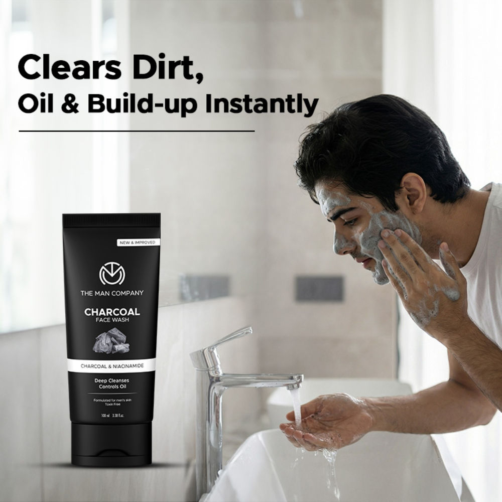 The Man Company Activated Charcoal Face Wash for Purifying Skin & Removes Excess Oil