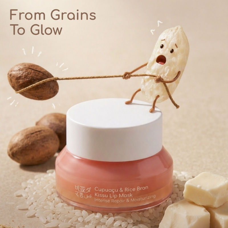Beyond Rice Kissu Lip Mask With Cupuacu Butter, Jojoba Oil, Rice Bran And Olive Oil