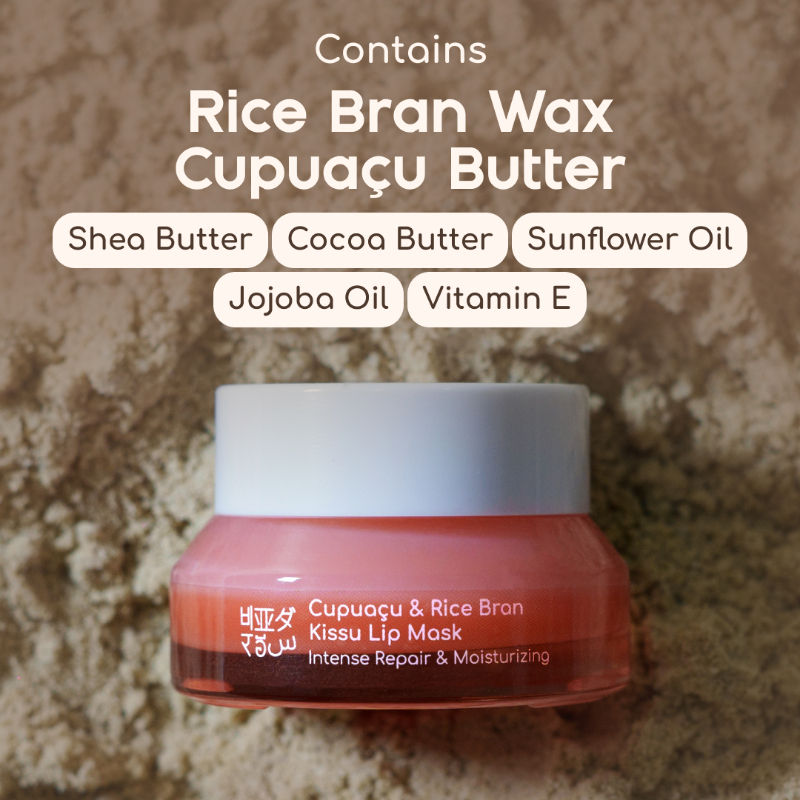 Beyond Rice Kissu Lip Mask With Cupuacu Butter, Jojoba Oil, Rice Bran And Olive Oil
