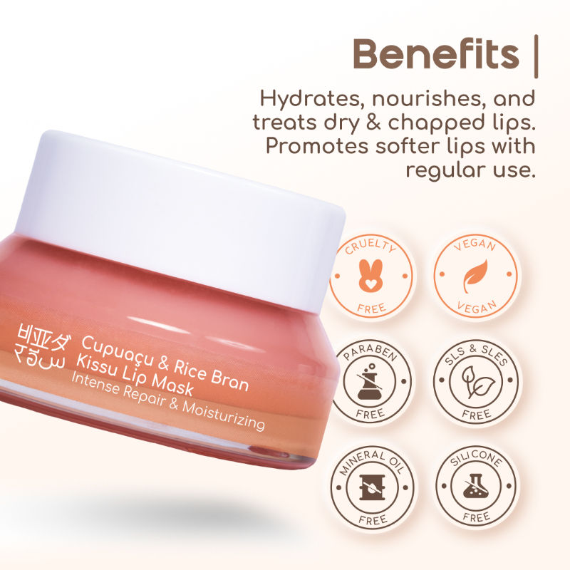Beyond Rice Kissu Lip Mask With Cupuacu Butter, Jojoba Oil, Rice Bran And Olive Oil