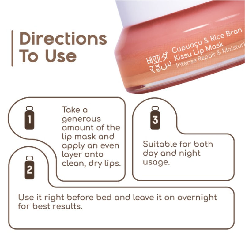 Beyond Rice Kissu Lip Mask With Cupuacu Butter, Jojoba Oil, Rice Bran And Olive Oil