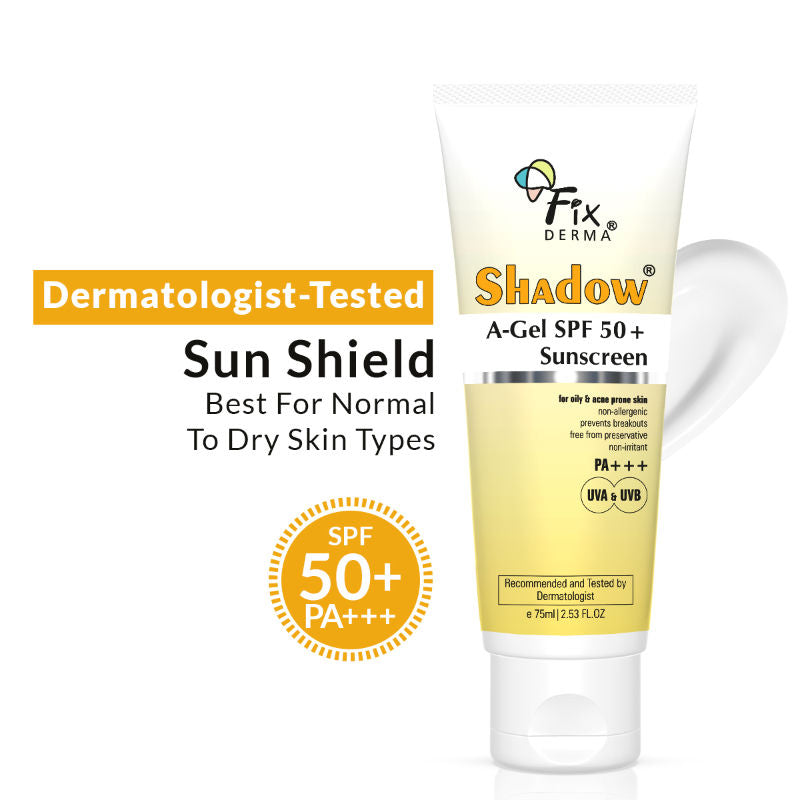 Fixderma Shadow A-Gel SPF 50+ Sunscreen PA+++ For Oily & Acne-Prone Skin UVA & UVB Protection