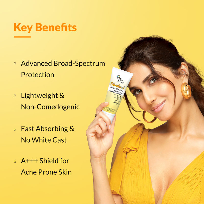 Fixderma Shadow A-Gel SPF 50+ Sunscreen PA+++ For Oily & Acne-Prone Skin UVA & UVB Protection