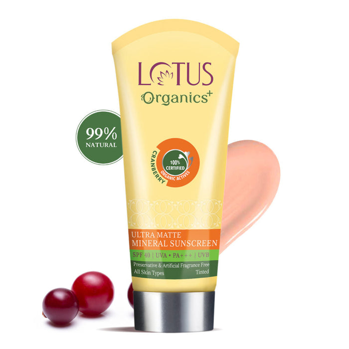 Lotus Organics Ultra Matte Mineral Sunscreen SPF 40 PA+++