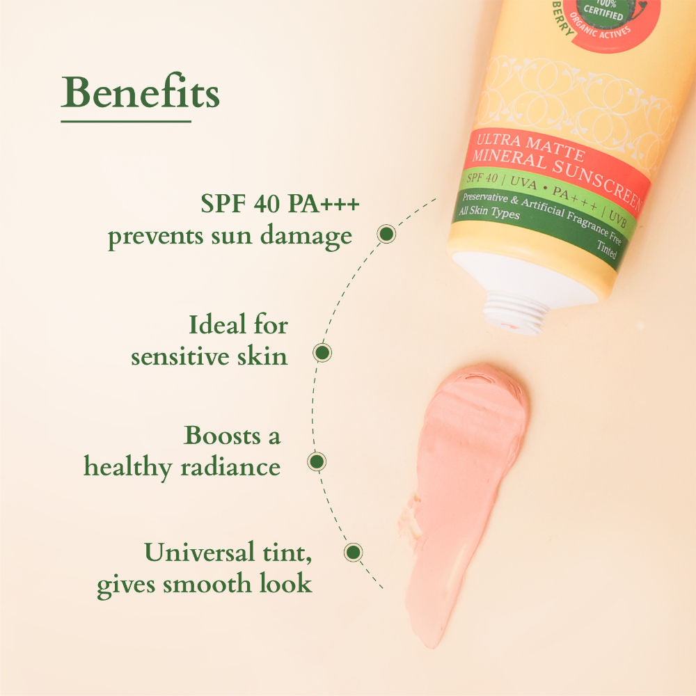 Lotus Organics Ultra Matte Mineral Sunscreen SPF 40 PA+++
