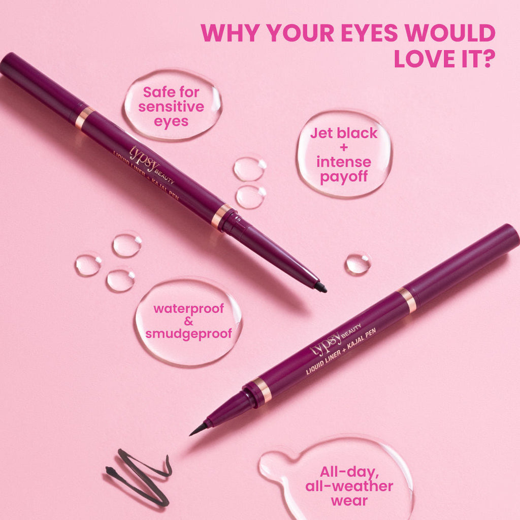 Typsy Beauty Double Shot Kajal Pen + Liquid Liner