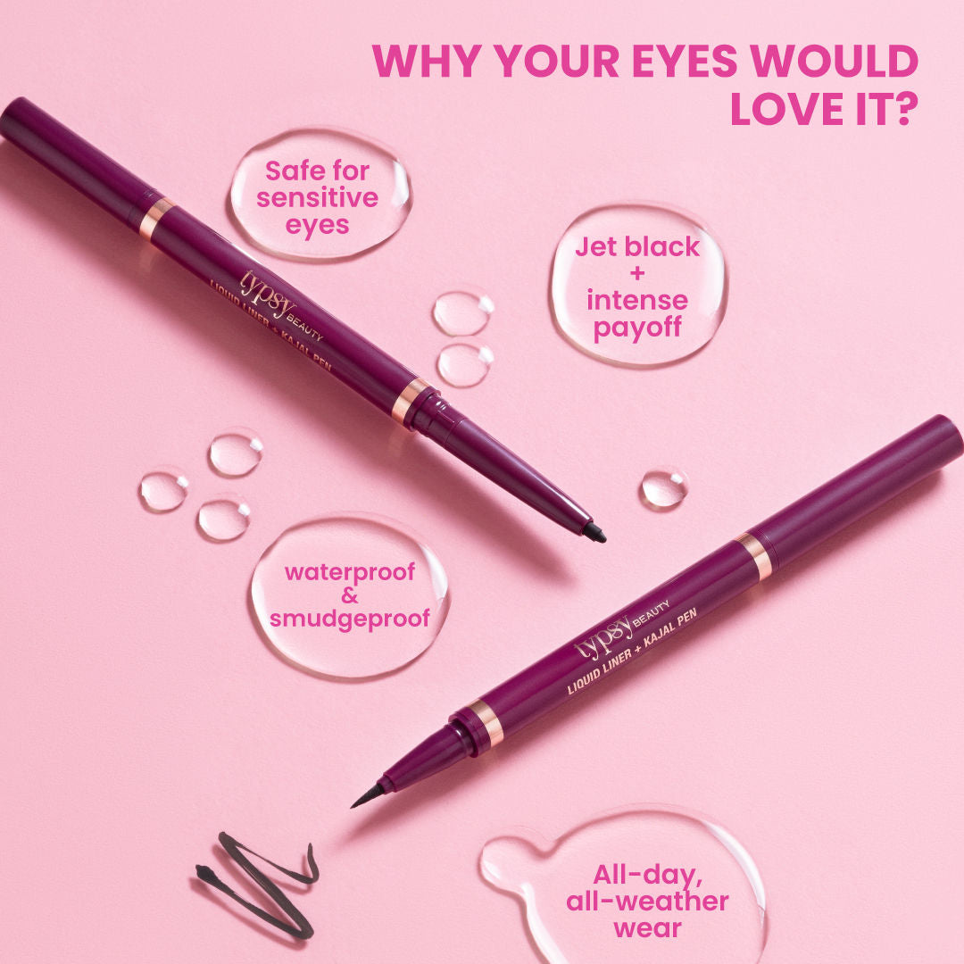 Typsy Beauty Double Shot Kajal Pen + Liquid Liner
