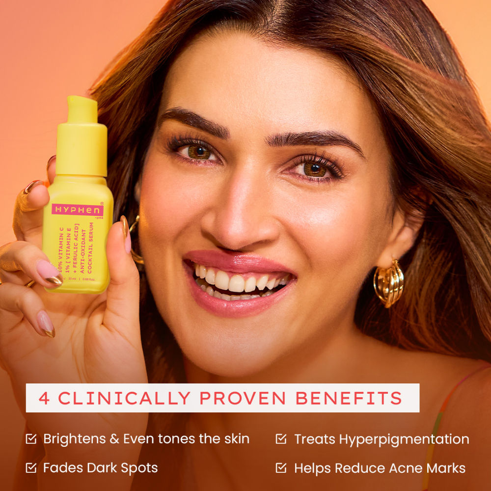 Hyphen 10% Vitamin C Serum with 1% Vitamin E & Ferulic Acid, Brightens & Fade Dark Spots