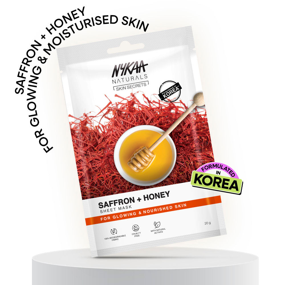 Nykaa Green Tea + Aloe Vera Sheet Mask For Hydrated Skin - Formulated in Korea - For All Skin Types