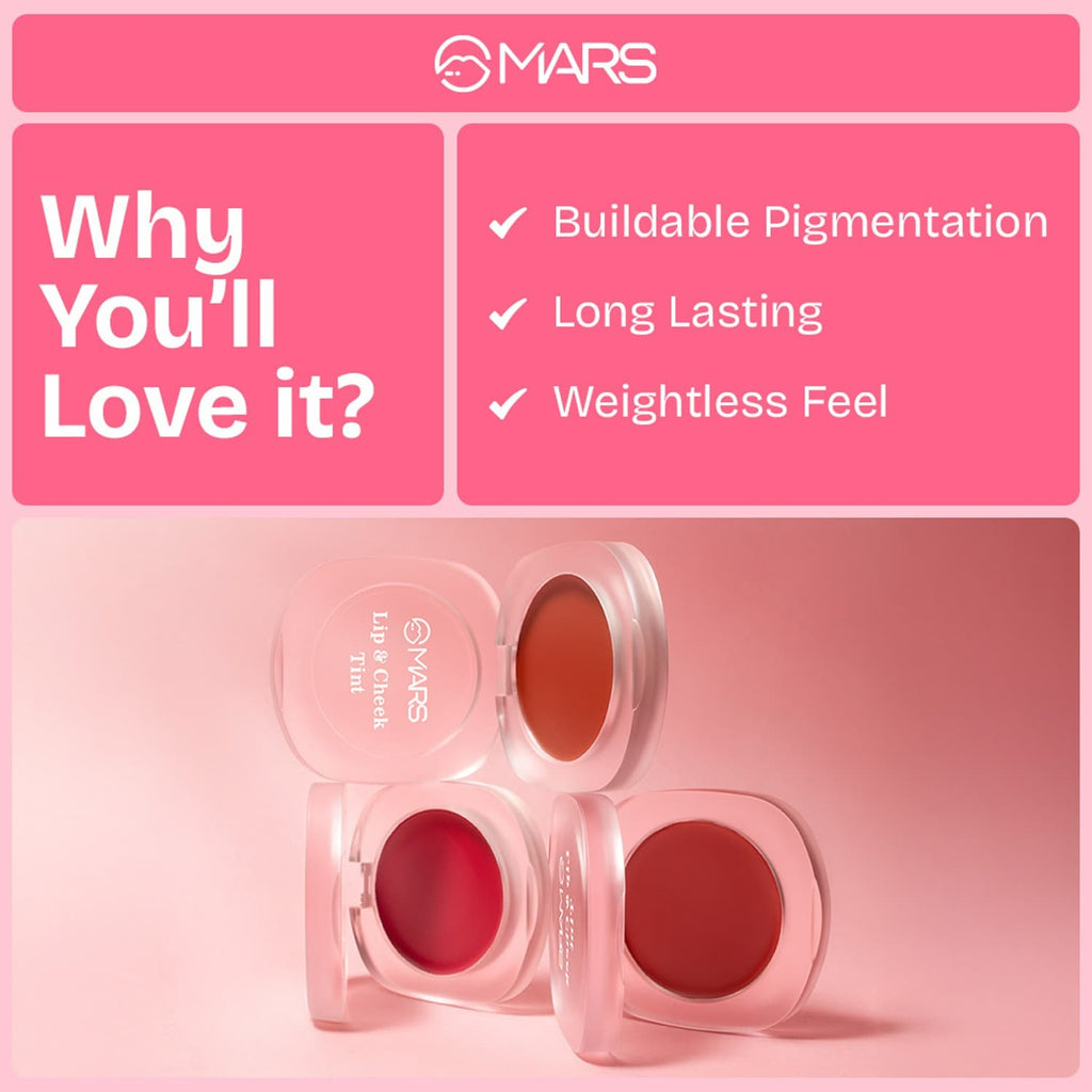 MARS Lip & Cheek Tint for Bold Pop Color