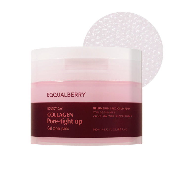 Eqqualberry Collagen Pore Tight-Up Gel Toner Pads – Hydrates & Refines Pores