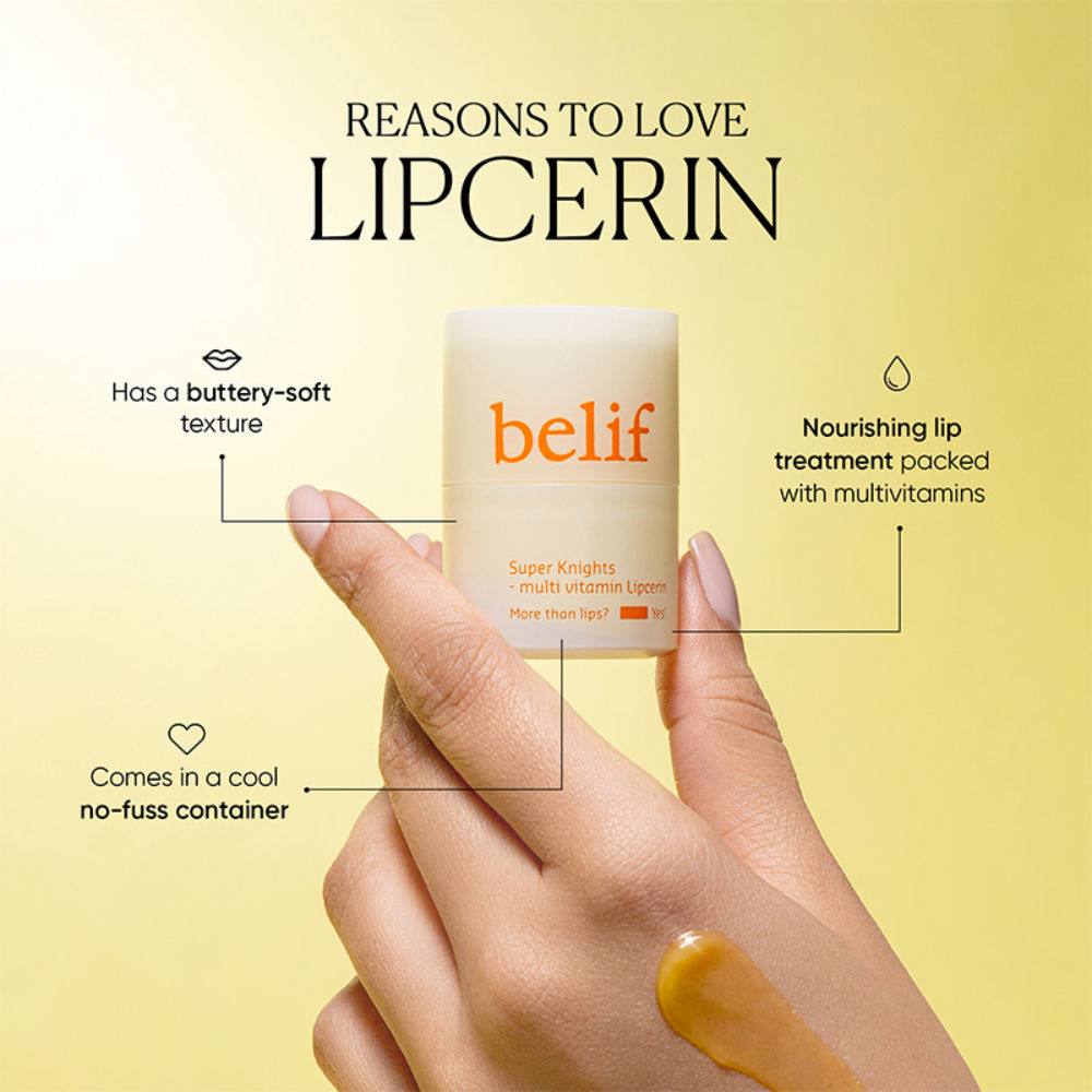 belif Superknight Multi Vitamin Lipcerin-Korean Lip Mask, Scrub & Glowy Balm with Ceramide & Peptide