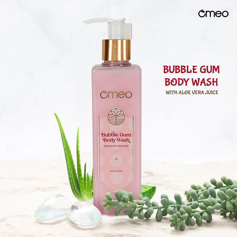 Omeo Bubble Gum Body Wash - Skin Friendly Ph, Gentle Cleansing, Soft Nourshing Body Wash