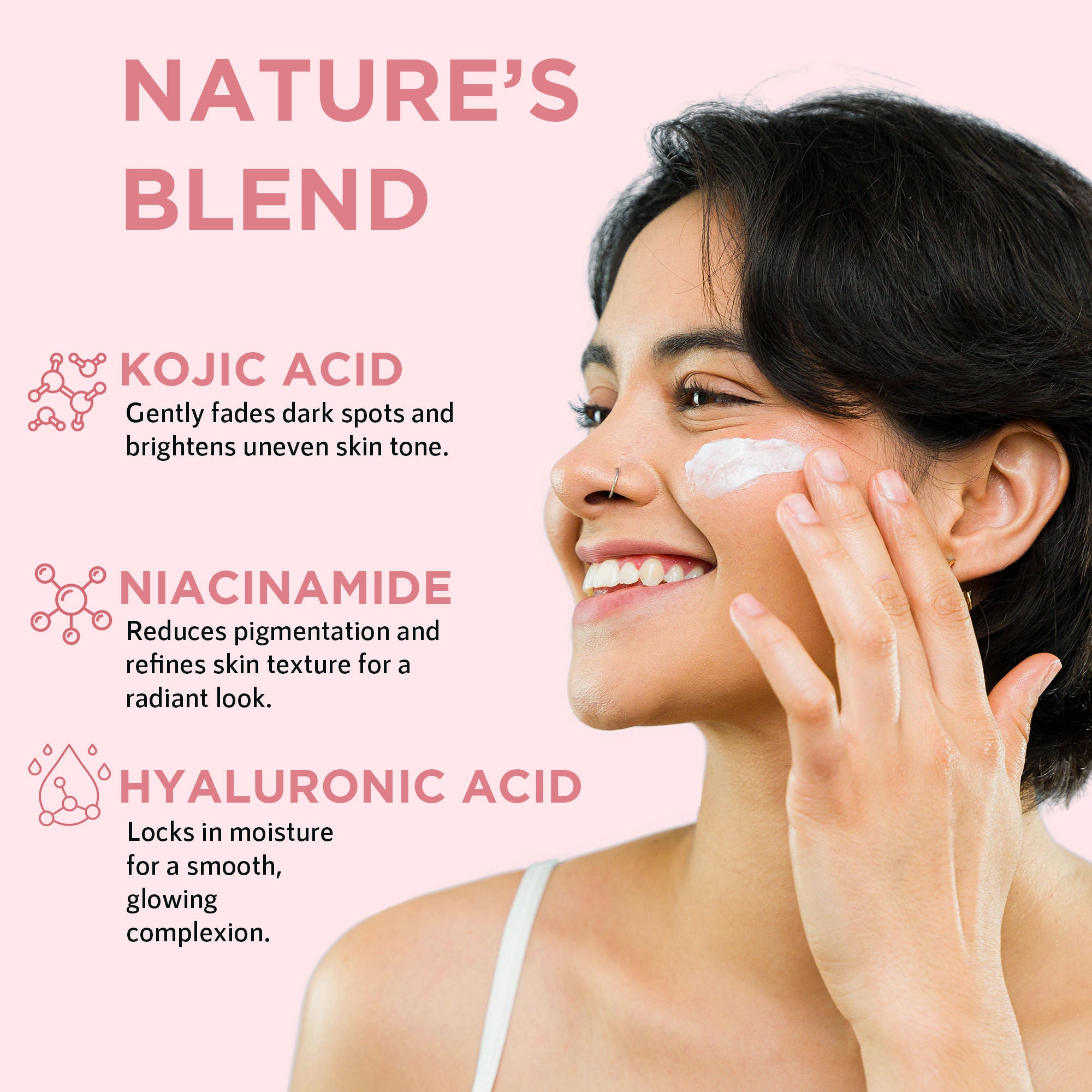 Orgatre Bright Beauty Cream with Kojic Acid, Niacinamide & Hyaluronic Acid- Glowing Skin