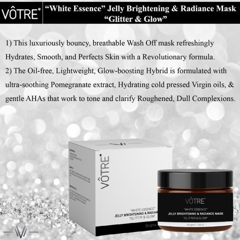 Votre Jelly Brightening & Radiance Mask Glitter & Glow White Essence