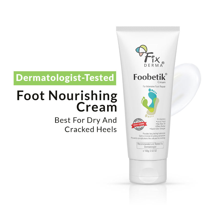 Fixderma Foobetik Foot Cream with Lactic Acid & Shea Butter for Cracked Heels & Rough Feet