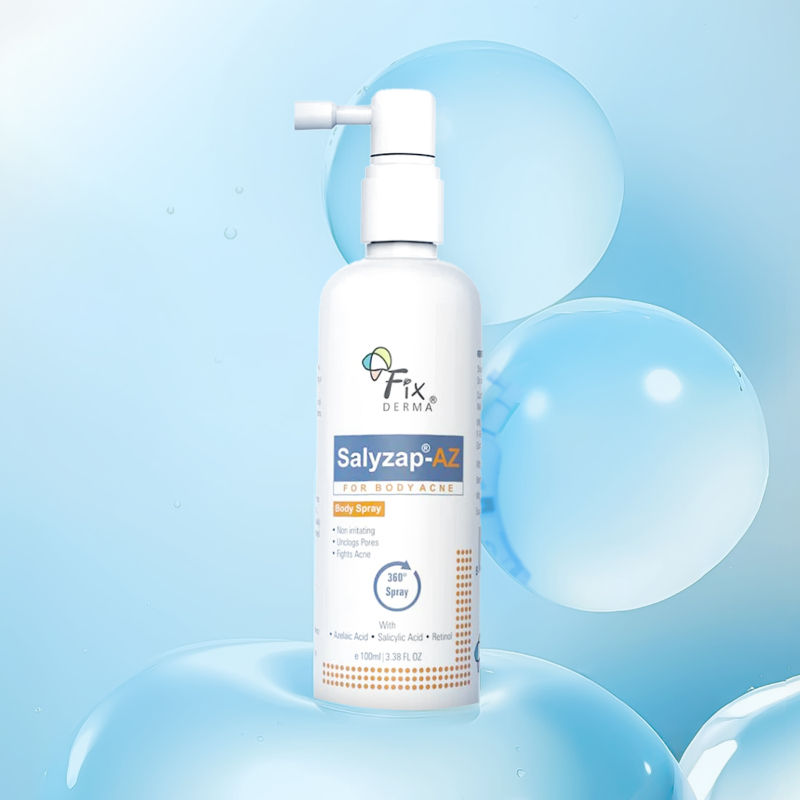 Fixderma 2% Salicylic Acid + 2% Azelaic Acid Salyzap AZ Acne Body Spray For Back & Upper Arms