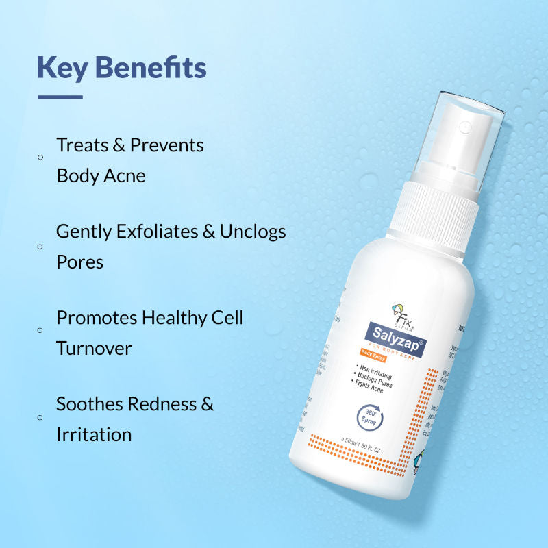 Fixderma 2% Salicylic Acid Salyzap Body Acne Spray