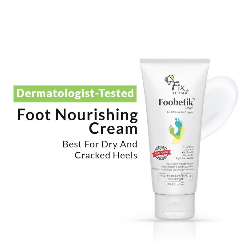 Fixderma Foobetik Foot Cream with Lactic Acid & Shea Butter for Cracked Heels & Rough Feet