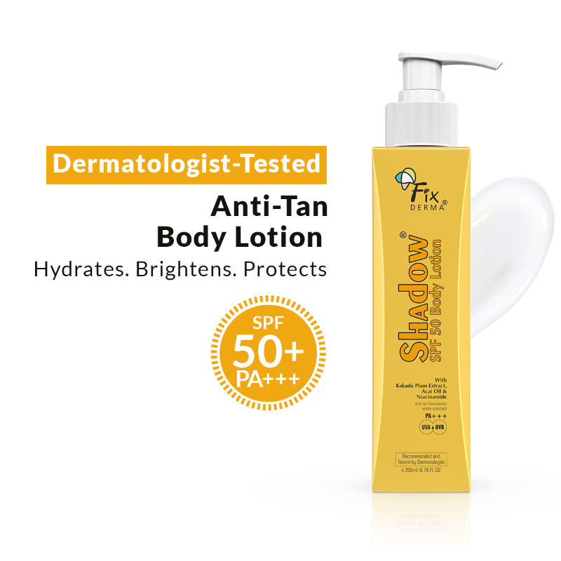 Fixderma Shadow Sunscreen Body Lotion SPF 50 PA+++ UVA & UVB Protection