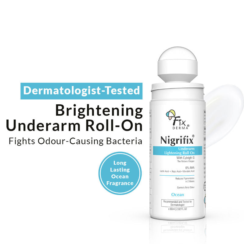 Fixderma Nigrifix 6% AHA Underarm Lightening Roll On Ocean Fragrance
