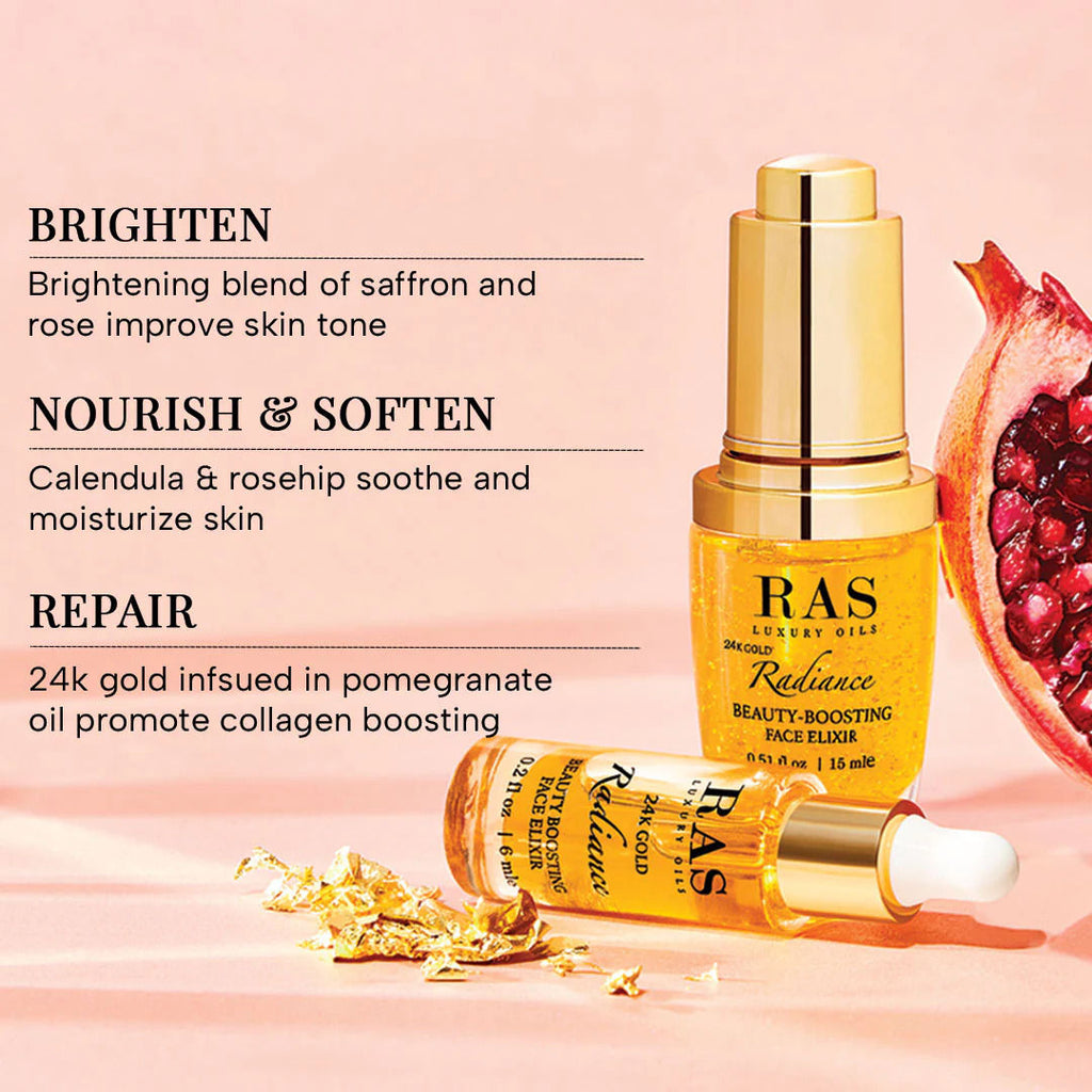 RAS Luxury Oils 24K Gold Radiance Beauty Boosting Face Elixir