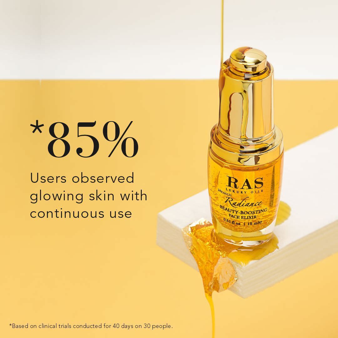 RAS Luxury Oils 24K Gold Radiance Beauty Boosting Face Elixir