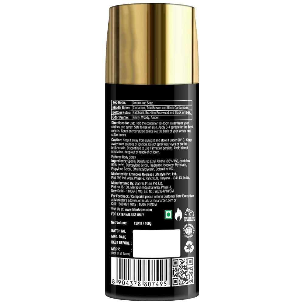 Man Arden #3 Long Lasting Ultra Luxury Perfume Body Spray