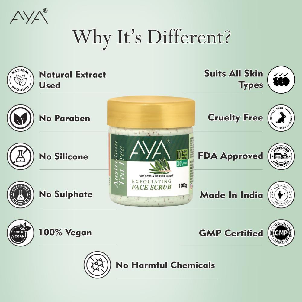 AYA Tea Tree Exfoliating Face Scrub