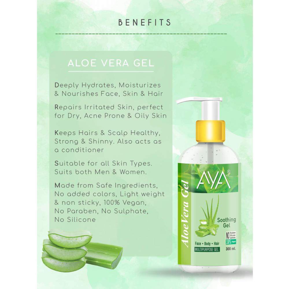AYA Multipurpose Aloe Vera Gel Face, Hair & Body
