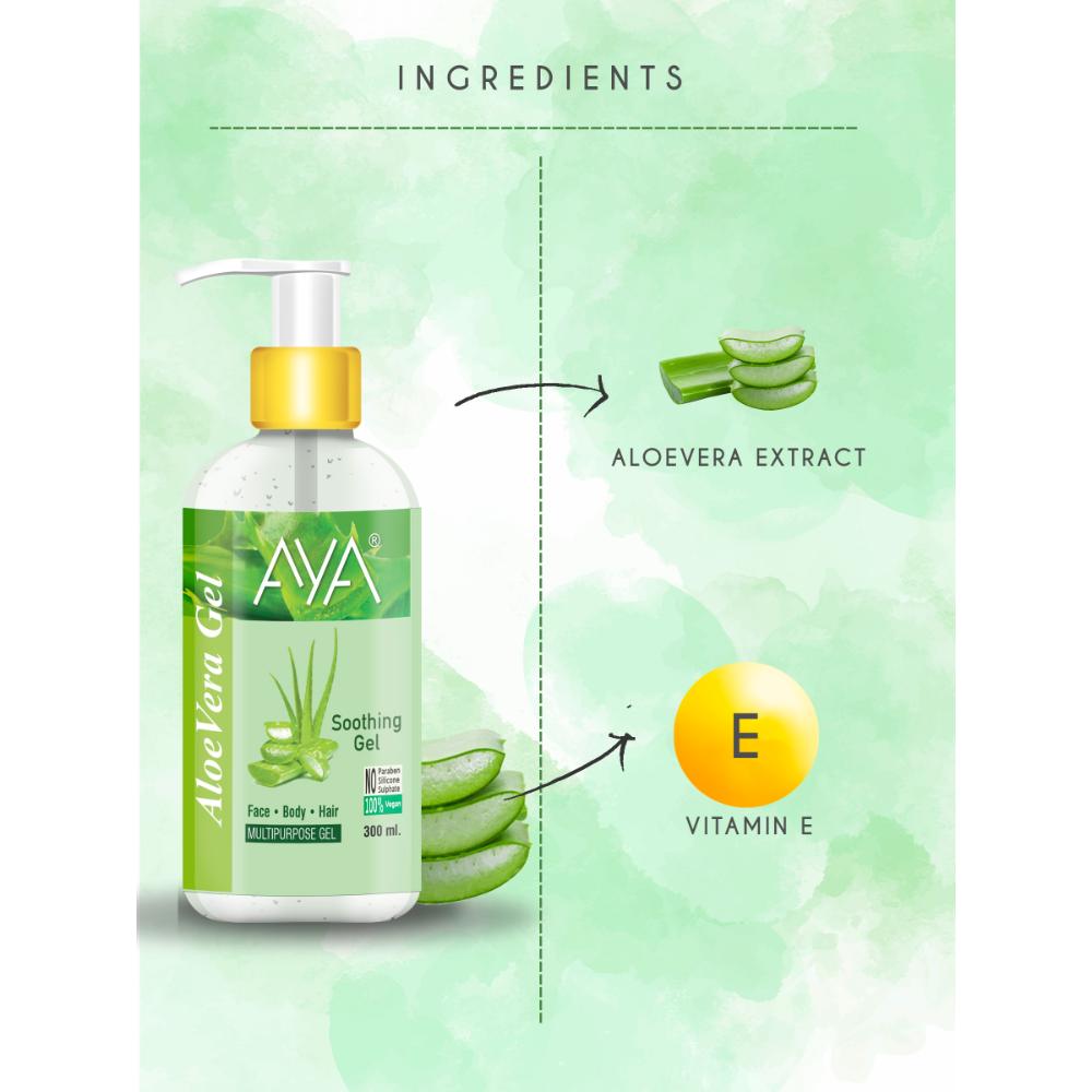 AYA Multipurpose Aloe Vera Gel Face, Hair & Body