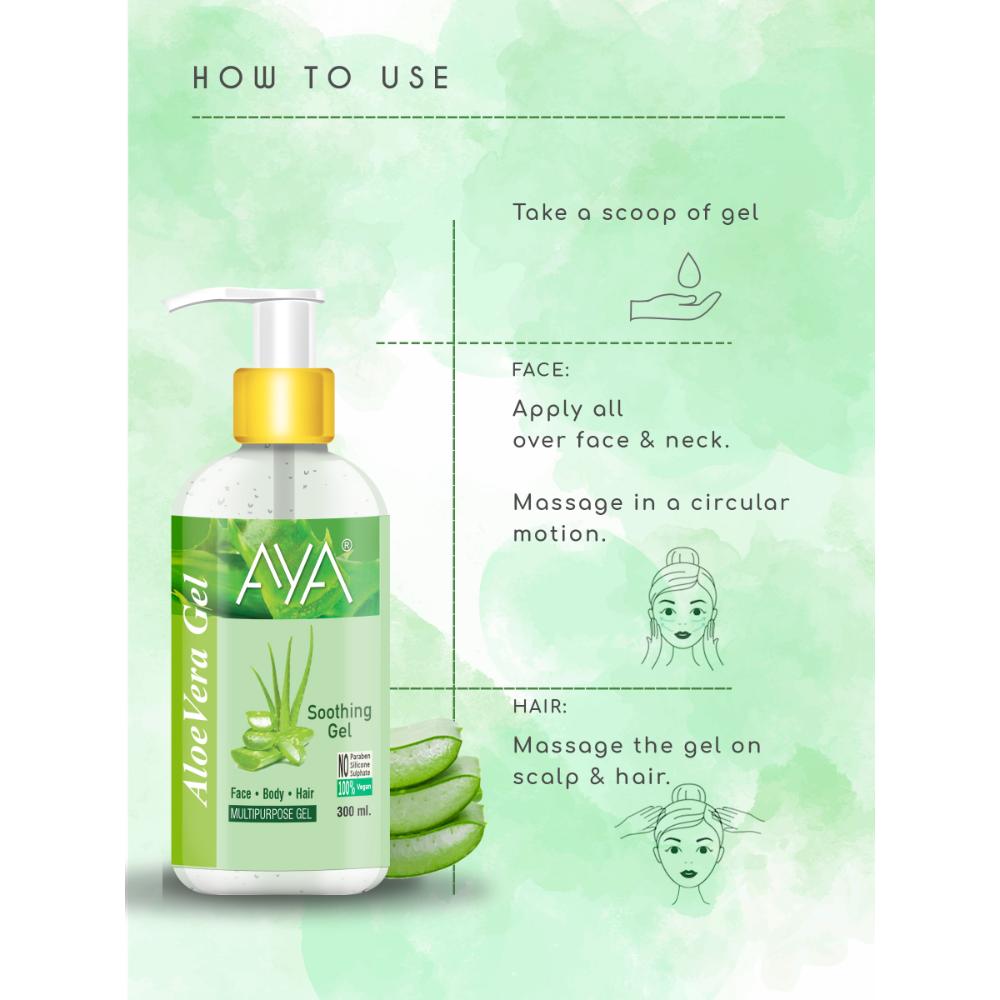 AYA Multipurpose Aloe Vera Gel Face, Hair & Body