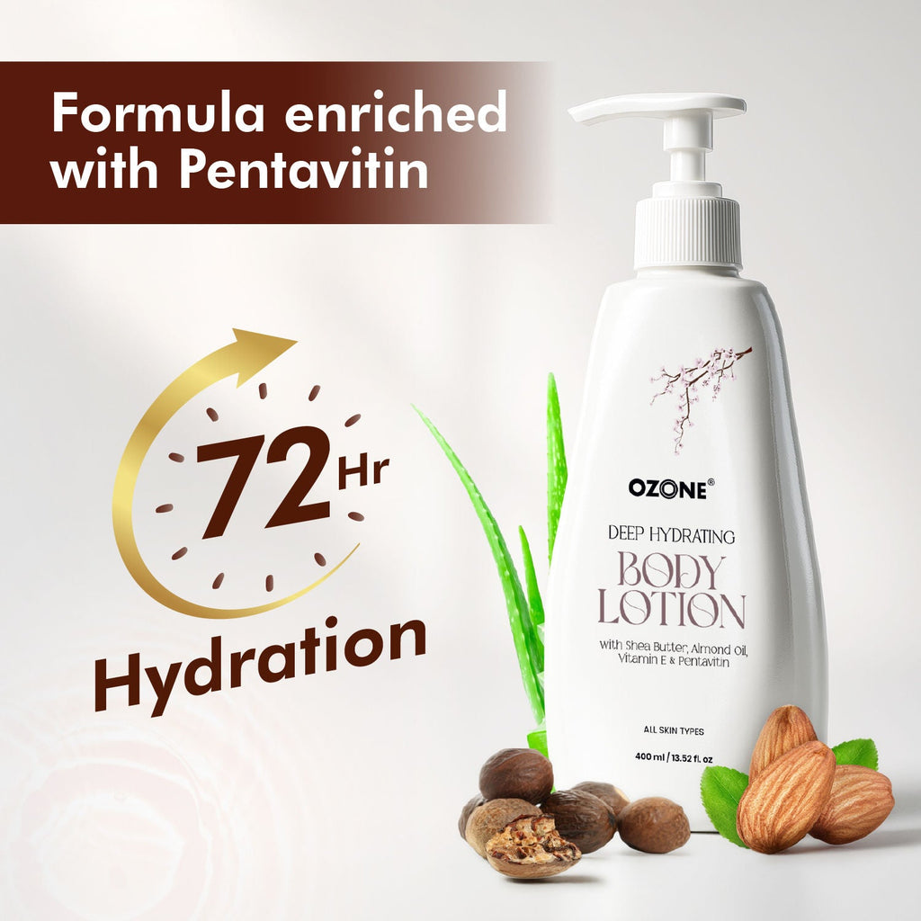 Ozone Deep Hydrating Body Lotion, Up To 72-Hour Deep Hydration, For All Skin Types