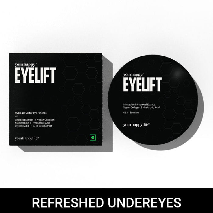YourHappyLife Activated Charcoal Under Eye Hydrogel Cooling Gel Mask