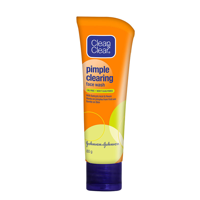 Clean & Clear Pimple Clearing Face Wash with Neem & Salicylic Acid for Oily and Acne-Prone Skin