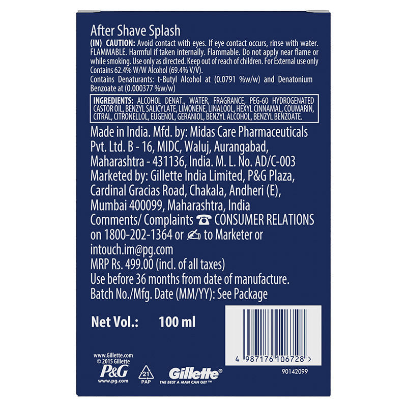 Gillette After Shave Splash Refreshing Breeze