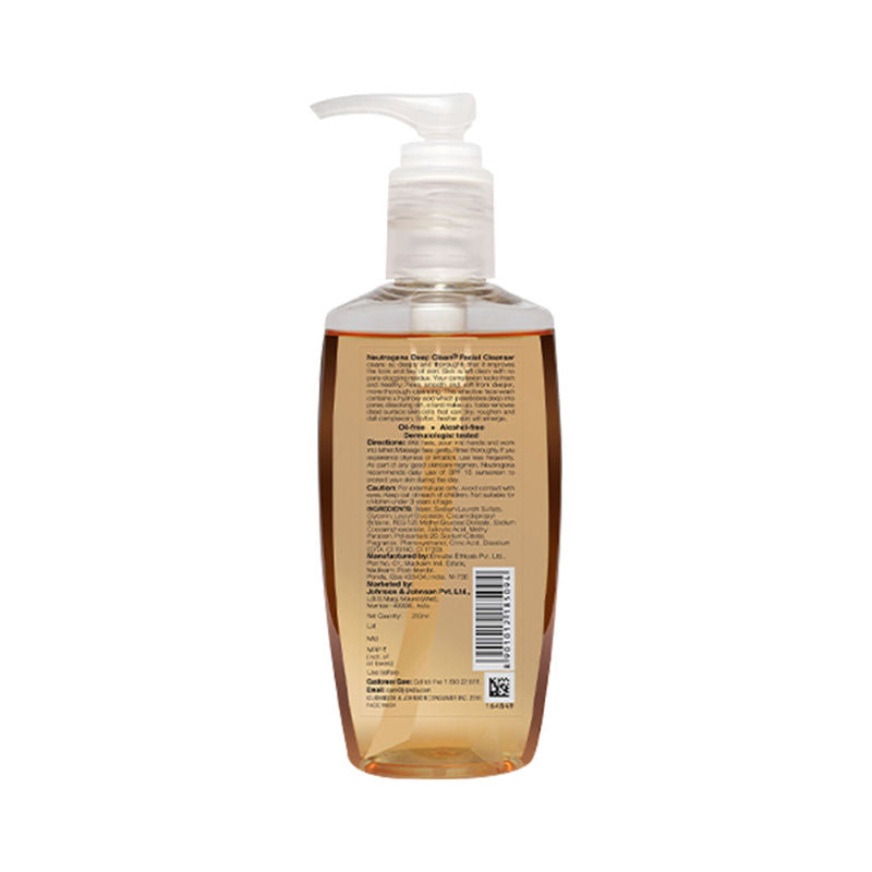 Neutrogena Deep Clean Facial Cleanser Face Wash for Normal to Oily Skin
